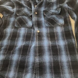 Field & Stream Blue and Black Shirt Med